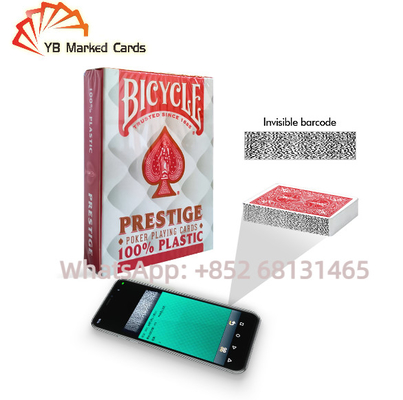 Poker Bisiklet Görünmez Oyun Kartları Poker Oyunları için 9 * 6cm Mavi