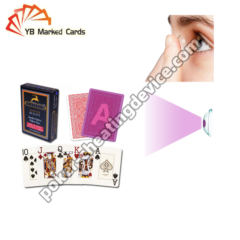 Yüksek Kaliteli Modiano Platinum Asetat İşaretli Poker Deck Kızılötesi Kontak Lensleri İçin