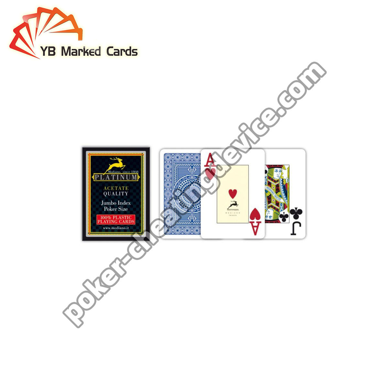 Yüksek Kaliteli Modiano Platinum Asetat İşaretli Poker Deck Kızılötesi Kontak Lensleri İçin