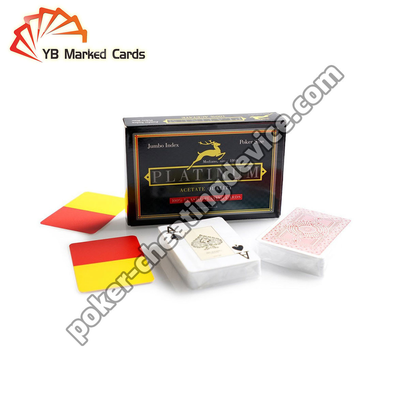 Yüksek Kaliteli Modiano Platinum Asetat İşaretli Poker Deck Kızılötesi Kontak Lensleri İçin