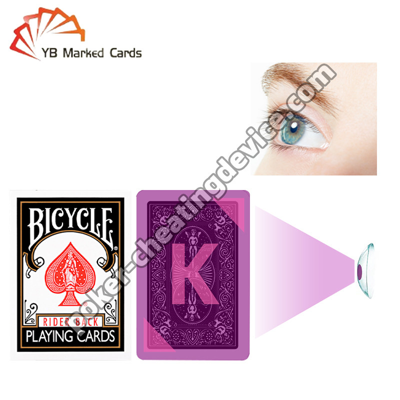 Bisiklet Kartları Geniş Klasik Siyah Poker İçin Kızılötesi Kontak Lensleri