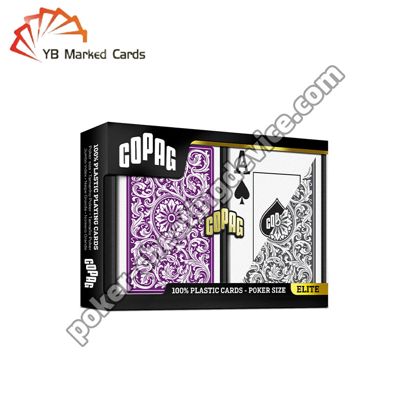 Copag 1546 100% Plastik Casino Barkod İşaretli Kartlar Mor / Gri Deck Set