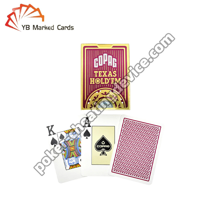 Copag Texas Hold'em 100% Plastik Kumar İşaretlenmiş Kartlar Kırmızı Tek Deck