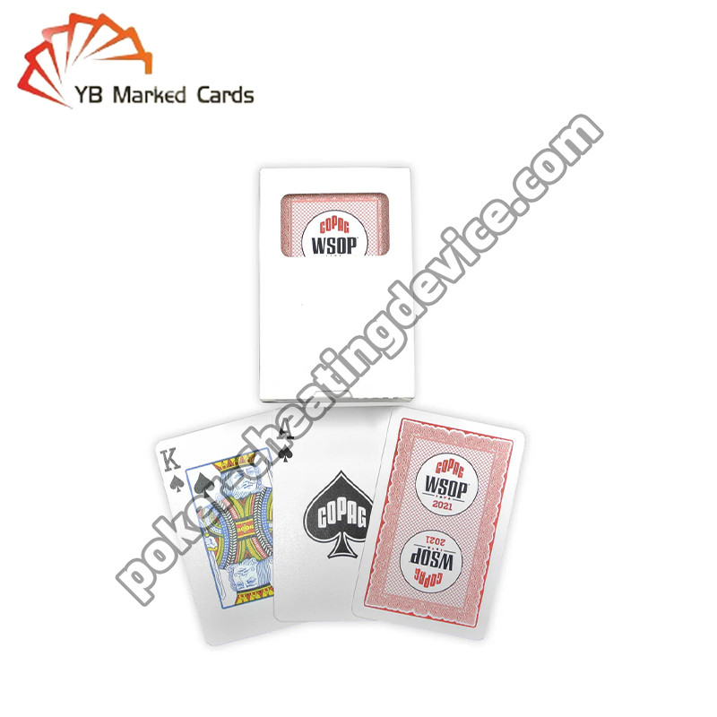 Copag 2021 WSOP 100% Plastik UV Barkod İşaretli Oyun Kartları Tek Deck Kırmızı