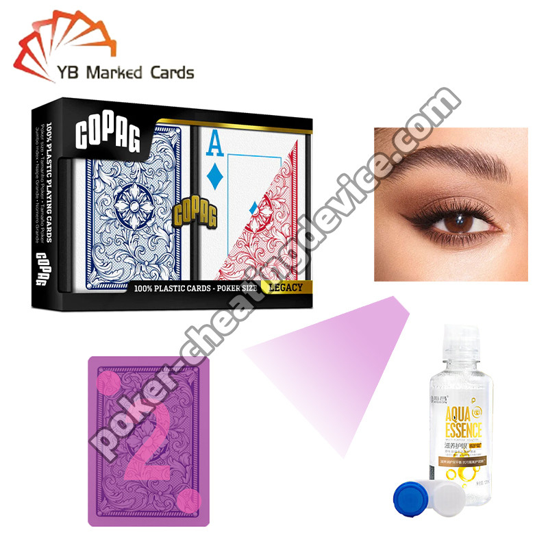 Copag Legacy 4 Renkli Görünmez Arka Karakterli Kartlar Mavi / Kırmızı Çift Deck