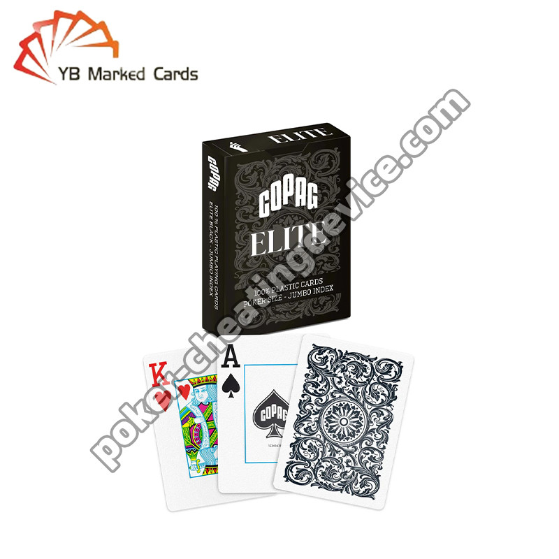 Copag Elite Parlak Mürekkep Kartları Siyah Tek Deck İşaretli Kartlar İçin Gözlükler