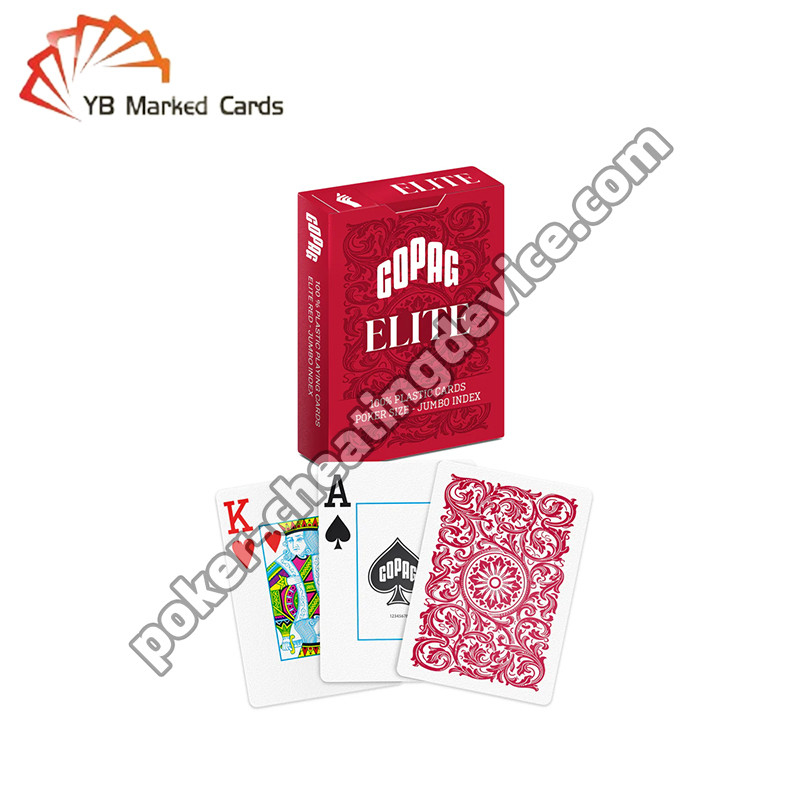 Copag Elite İşaretli Oyun Kartları Kızıl Tek Deck Kızılötesi Kontakt Lensler için