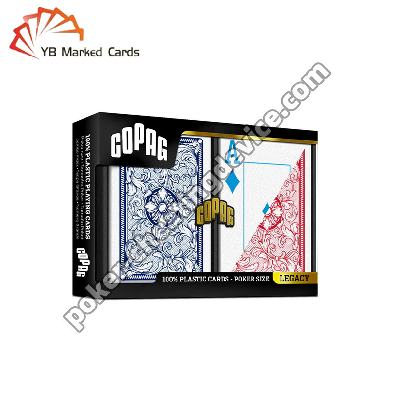 Copag Legacy 4 Renkli Barkod İşaretli Desteler Jumbo Index Mavi / Kırmızı Çift Deste