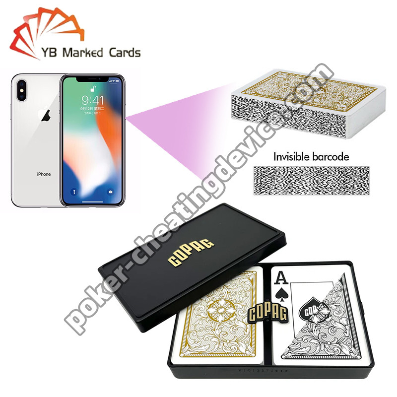 Copag Legacy Barcode İşaretli Poker Kartları Jumbo Index Siyah / Altın Çift Deck Set