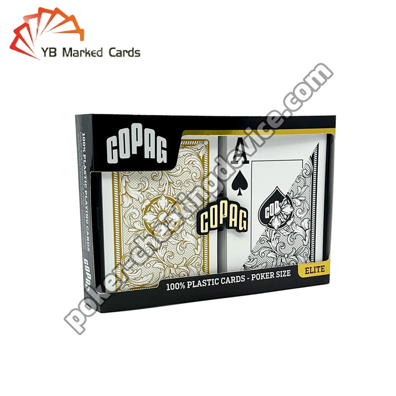 Copag Legacy Barcode İşaretli Poker Kartları Jumbo Index Siyah / Altın Çift Deck Set