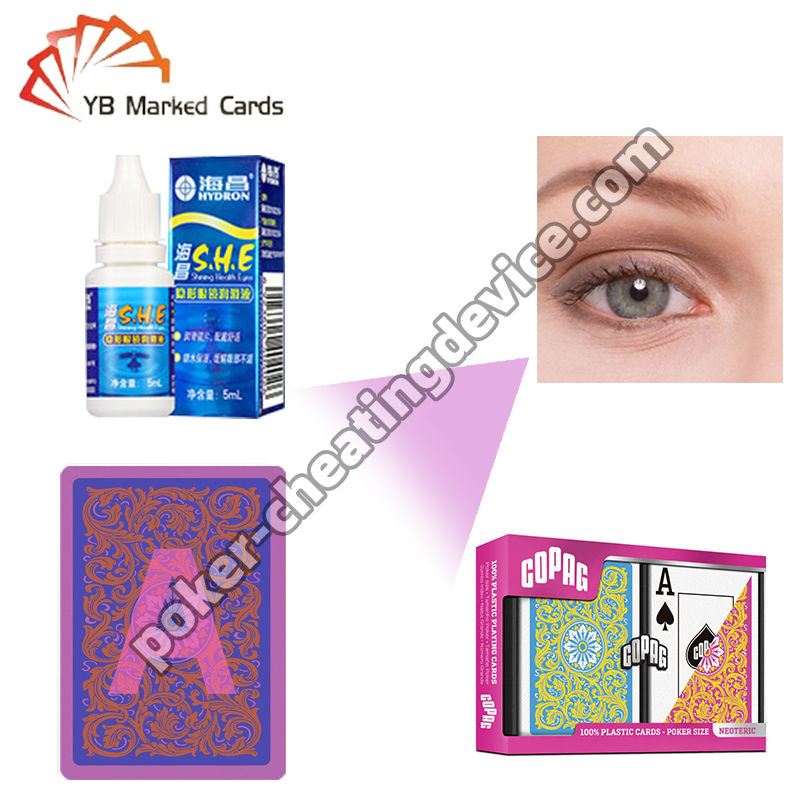 Poker hile için % 100 tespit doğruluğu ve % 50 su içeriği olan kızılötesi kontakt lensler