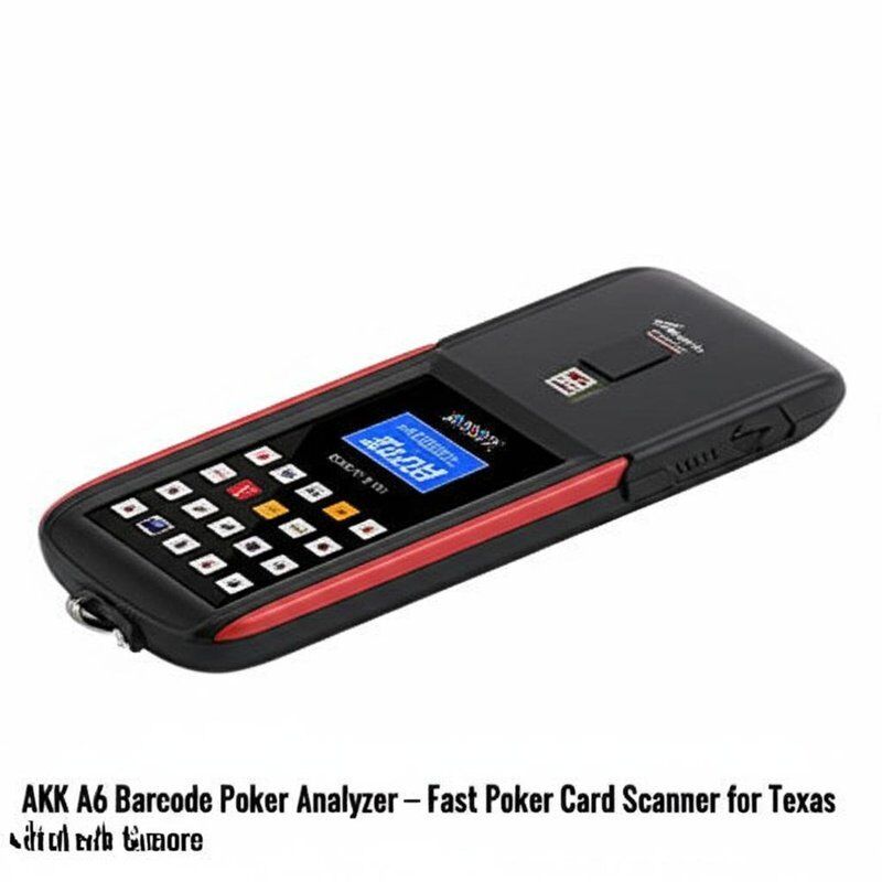 AKK A6 Barkod Poker Analizörü – Texas Hold'em ve Daha Fazlası için Hızlı Poker Kartı Tarayıcı