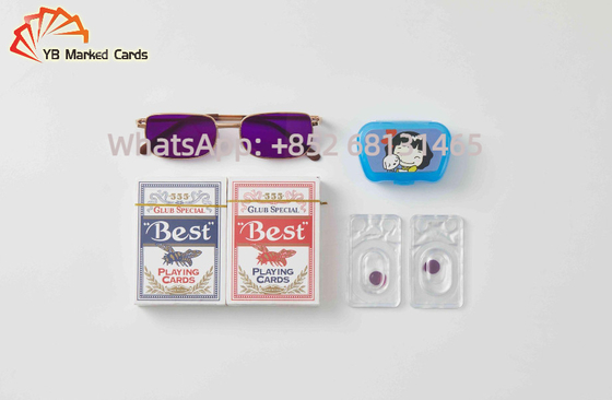 Poker Oyunlarında Sihirli Kızılötesi Kontakt Lens Filtresi 12mm Koyu Mor