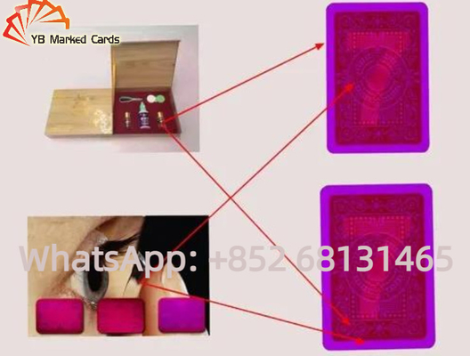İşaretli Oyun Kartları Kızılötesi Kontakt Lensler Görünmez Mürekkepli Poker