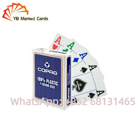 Siyah Copag Plastik Oyun Kartları Poker Kumar Sahne 54 Oyun Kartları 58 * 88mm