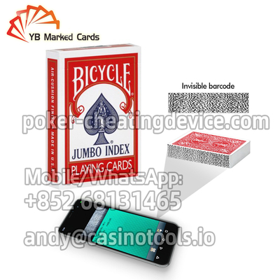 Poker Oyunları İçin Plastik Bisiklet Binici Geri Barkod İşaretli Desteler