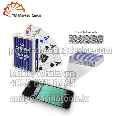 Poker Hile Cihazları İçin Yıkanabilir 4 Renkli Poker Barkod İşaretli Kartlar