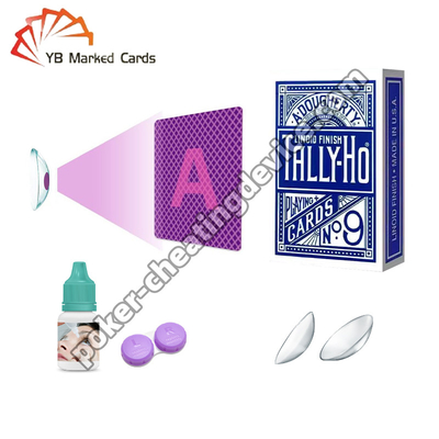 Ultraviyole Görünmez Mürekkep Kontakt Lensler 13.8mm Hile Oyun Kartları Lens 9mm
