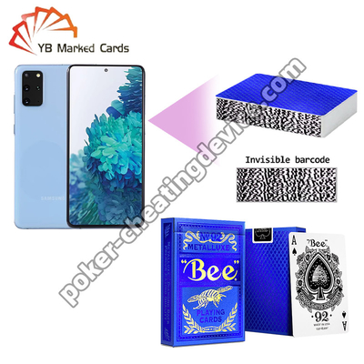 Bee Poker Kartlar için Barkod Geniş Sürüm Kartlar Mavi Ritm Altın Damgalama