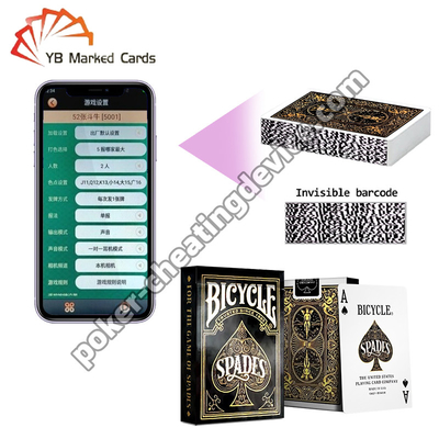 Bisiklet Görünmez Mürekkep Barkod İşaret Kartları Decks Klasik Eğlence Spade King