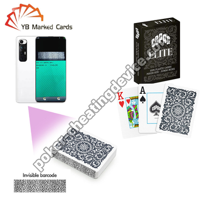 Copag Elite 100% Plastik Poker Kartları Gizli Barkodlu Siyah Tek Deck