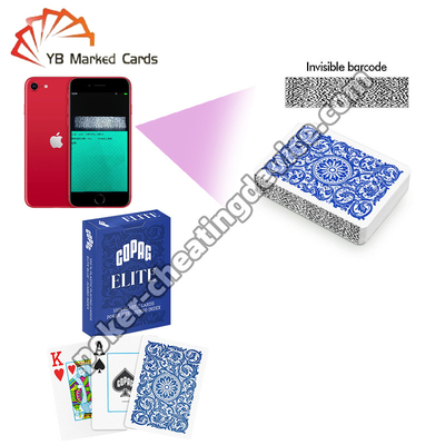 Copag Elite 100% Plastik Tarayıcı İşaretli Kartlar Mavi Tek Deck