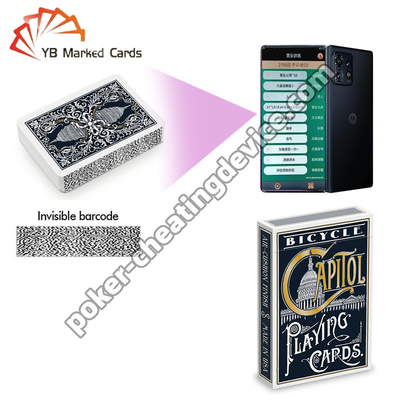 Bisiklet Capitol Casino-Grade Barcode Oyun Kartları Mavi