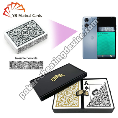 Copag 1546 100% Plastik Barkod Poker Jumbo Index Siyah / Altın Çift Deck Set