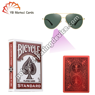 Kızılötesi Teknolojili Poker için Bisiklet Işıltılı Mürekkep İşaretli Kartlar