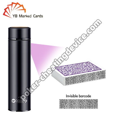 Su şişesi poker hile kart tarayıcısı işaretli barkod güvertesi için