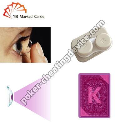 Görünmez mürekkep ile işaretlenmiş kartlar için kontakt lensler