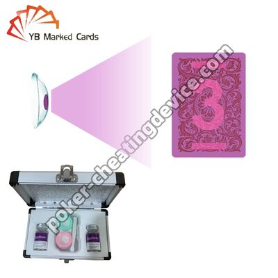 Kızılötesi işaretli kartlar için ışıltılı mürekkep kontakt lensleri